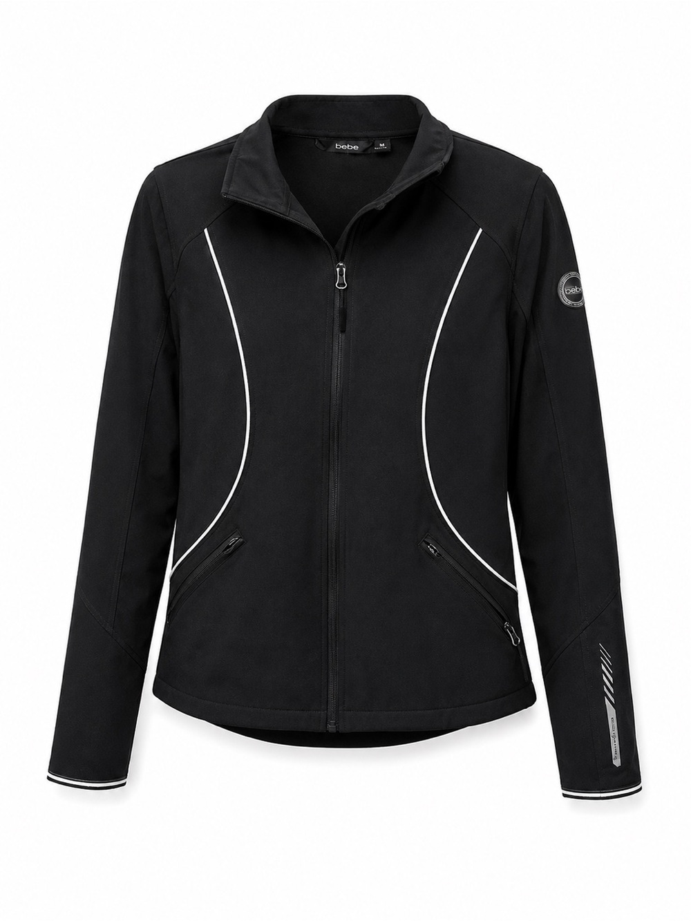 bebe Women's Black Ski‎ Jacket with White Trim